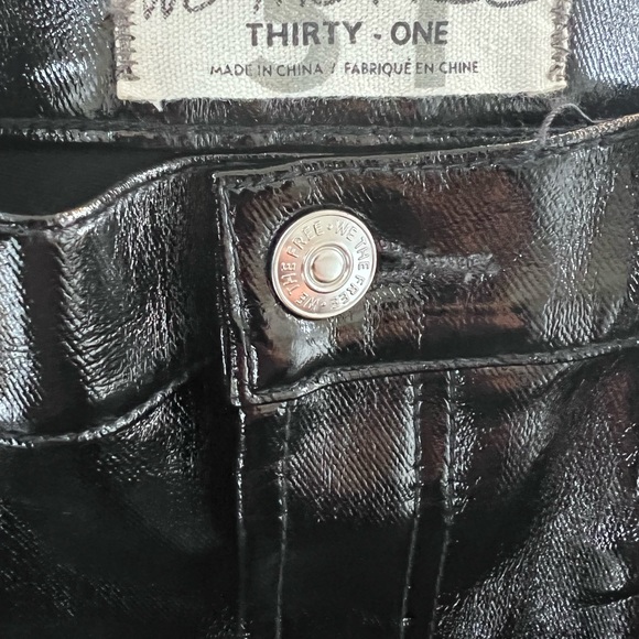 Free People Liquid Black Pleather Pants - Picture 4 of 5